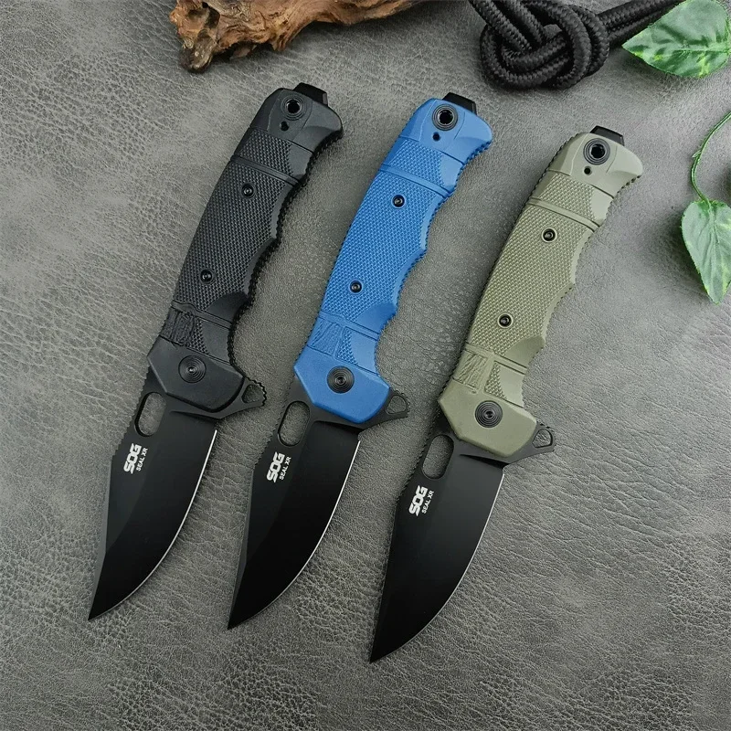 SEAL XR  Folding Pocket Knife 8CR13MOV Blade Nylon Fiber Handles Tactical Camping Survival Tools Self Defense Knife