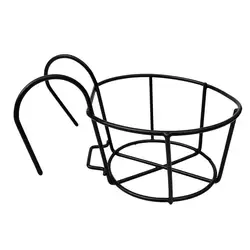 Hanging Basket Planter Metal Plant Holder Hanging Home Balcony Flower Pot Holder Railing  6.3 X 6.30 X 3.94inch