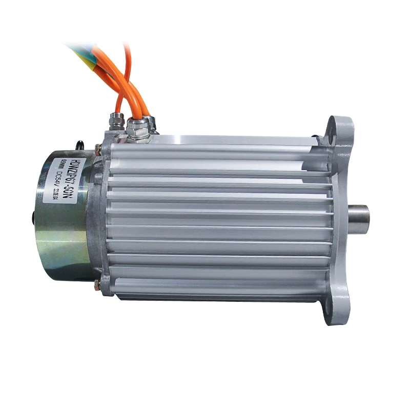 محرك تيار مستمر جديد بدون فرش مع فرامل كهرومغناطيسية 48 فولت-72V800W-5000 وات مناسب لعربات الجولف والمركبات ذات الحساسة للغاية