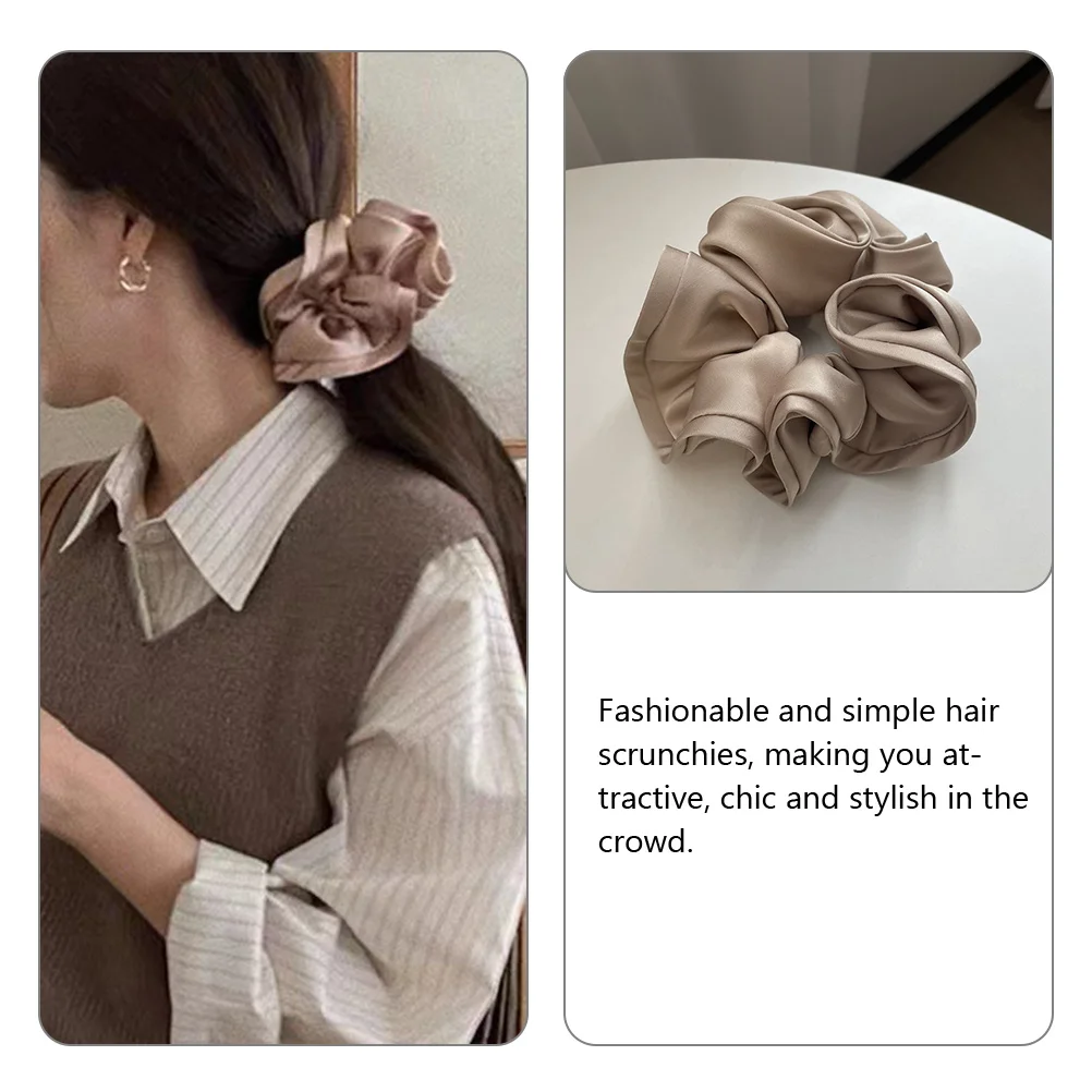 

2 Pcs Hair Tie Ribbon Silk Scrunchies for Women Scrunchy Oversized Ties Fabric Satin Miss Accessory