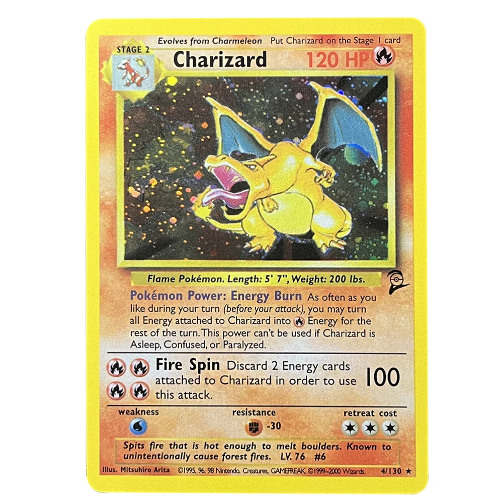 Conjunto de base de cartões proxy ptcg 1/2 folha única charizard blastoise pidgeot hitmonchan mewtwo venusaur zapods gyados clefairy diy