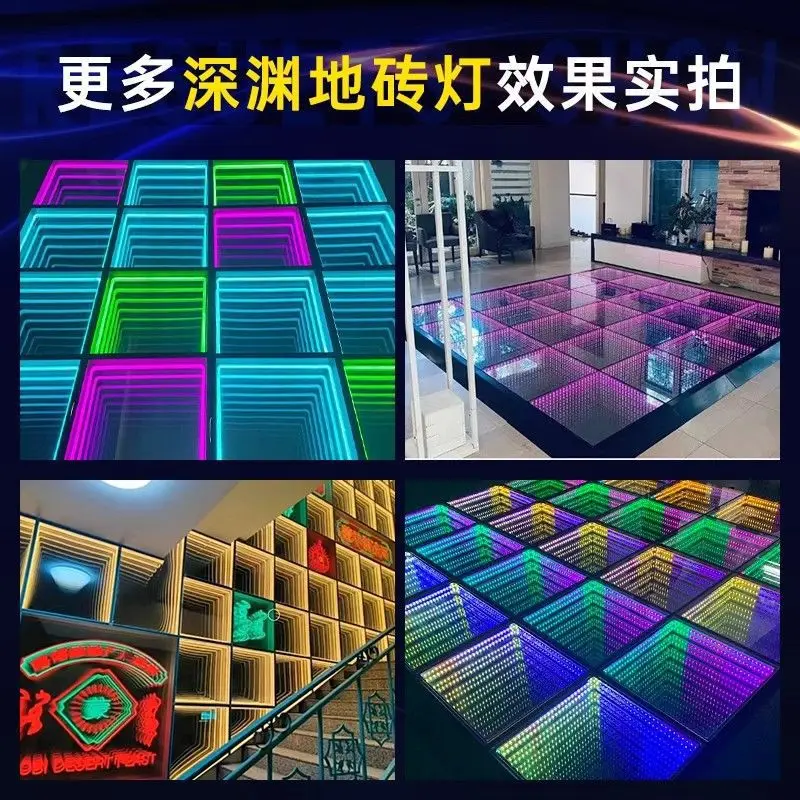 Melaleuca مرآة الهاوية مرآة شخصيات مضيئة صندوق إضاءة مخصص الإنترنت المشاهير حائط الخلفية بلاط الأرضيات KTV النيون #3