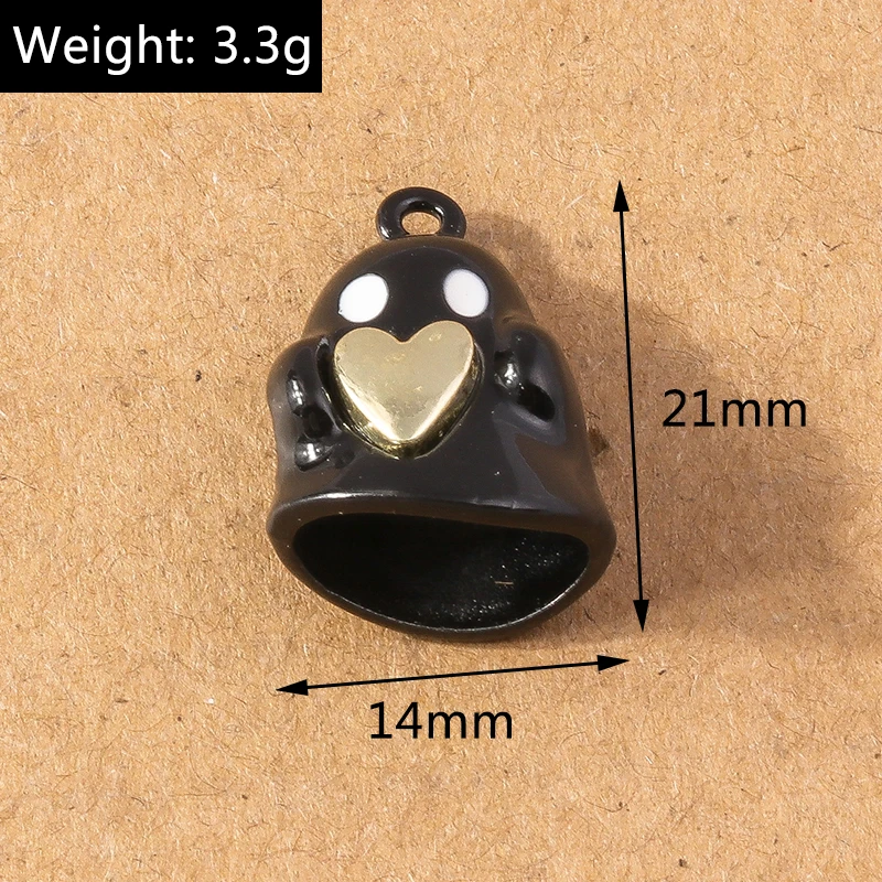 5 Stück 21*14mm süße Harz Halloween Charms Geister Anhänger für Schmuckherstellung Halskette Ohrringe Armband DIY handgemachte Accessoires – Detail 2