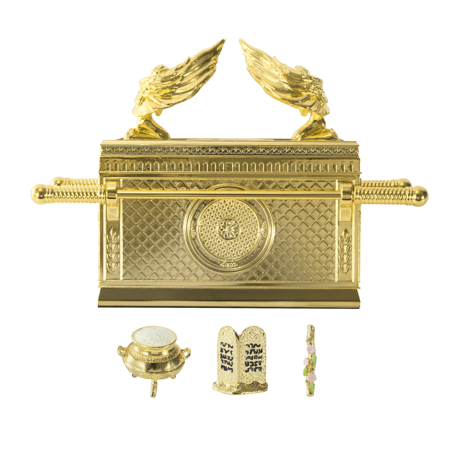 BRTAGG The Ark of The Covenant Historic Model Replica with contents, Gold Plated Religious Decorative