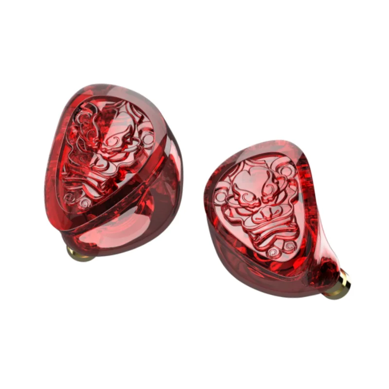 TANGZU WanerSG II Red Lion Hifi IEM In-Ear-Monitore mit einem einzigen dynamischen Treiber und abnehmbarem 0,78-mm-Kabel