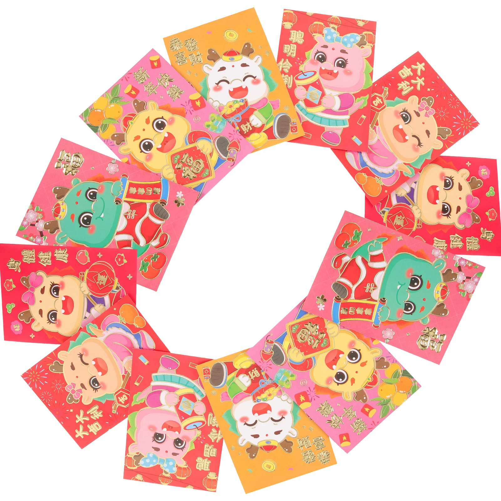 

30Pcs Red Envelopes Adorable Paper Chinese Style Gift Bags 2024 New Year Money Packets Cute Decorative Festival