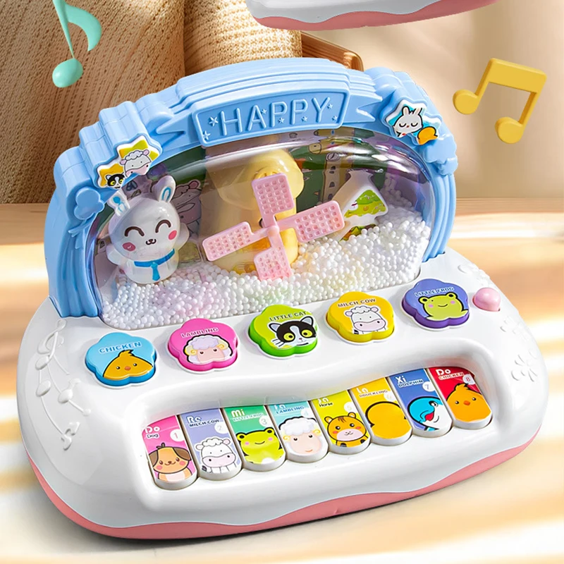 

Baby Music Piano Toy with Puzzle Snowflake Light Children's Early Education Electronic Toys for Kids Christmas Children Gift