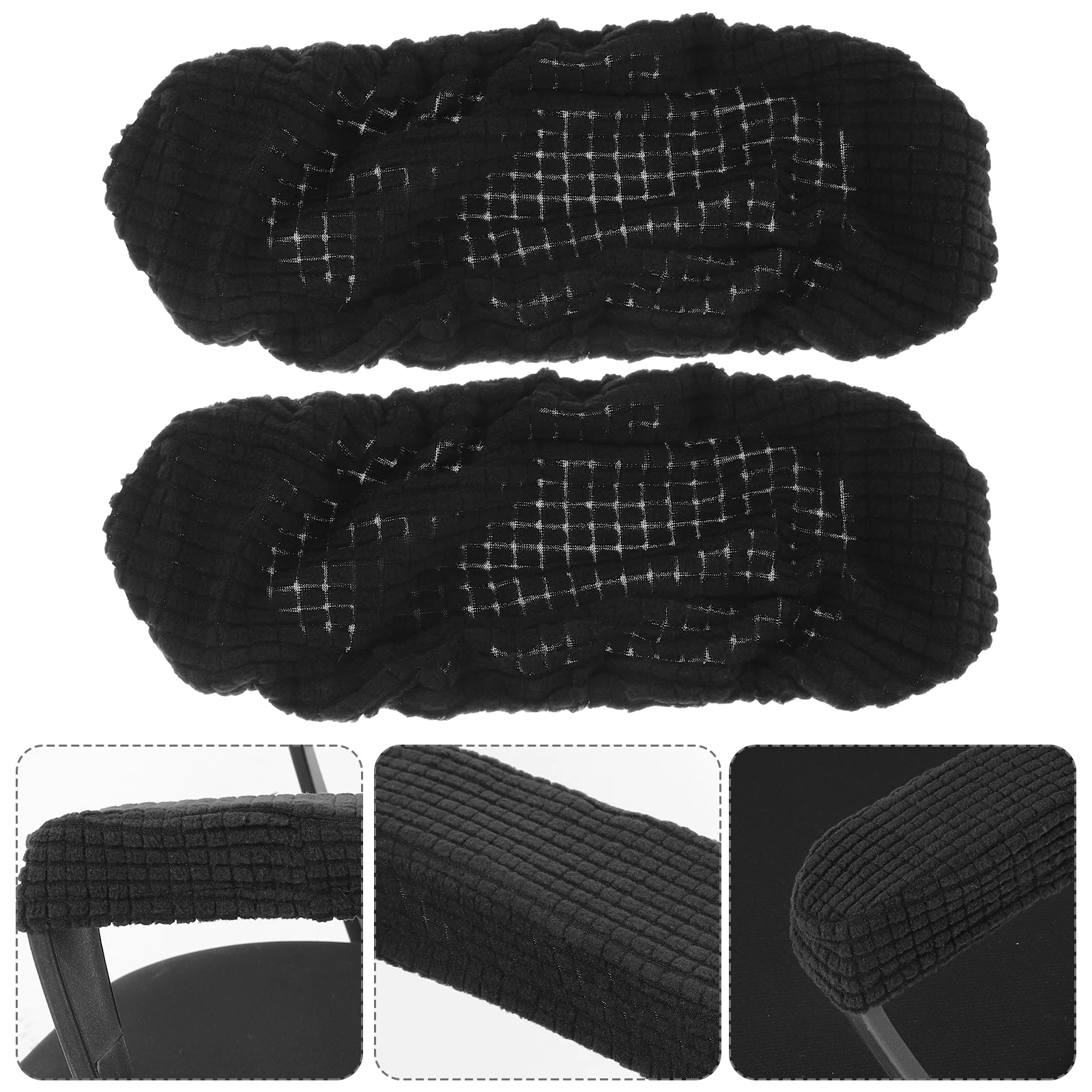 

2pcs Chair Armrest Covers Elastic Stretchable Arm Sleeves For Office Home Chairs Soft Elbow Support Universal Fit Anti-Slip