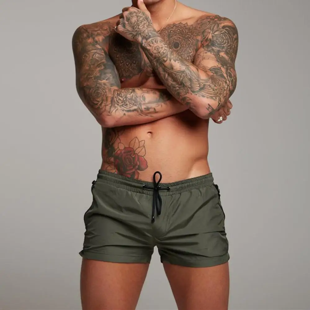 Men Swimming Trunks Elastic Waist Beach Board Shorts Summer Sports Swimwear Sea Surfing Leisure Short Pants Men's Bathing Shorts