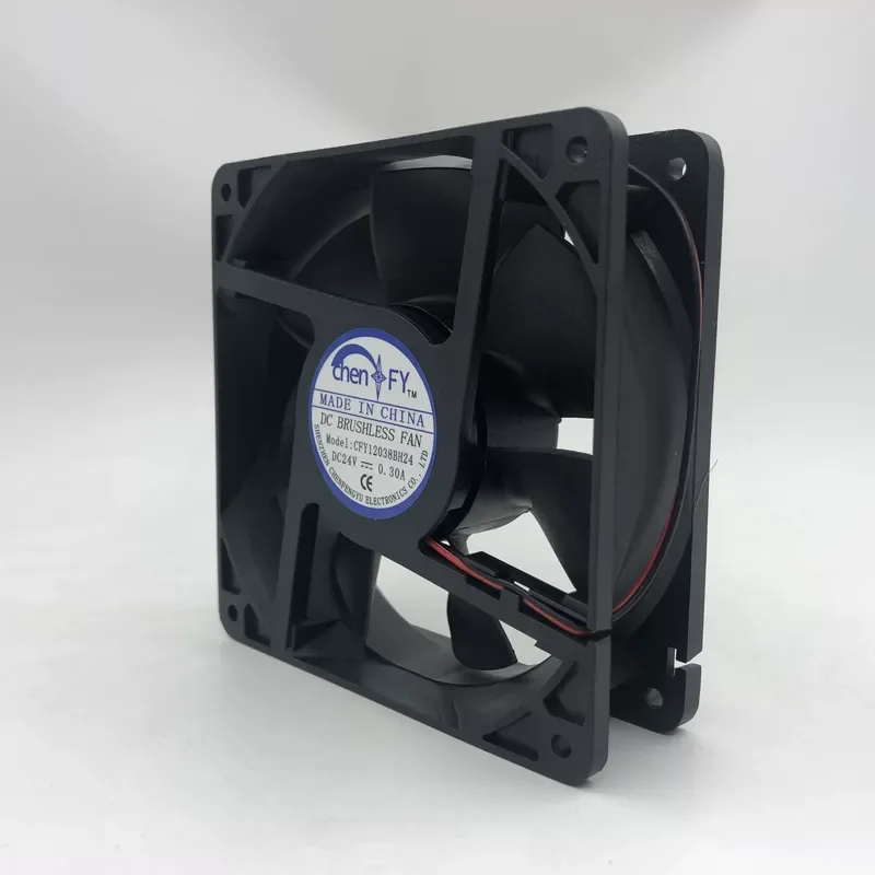 for DC Fan 12038 DC12V 24V Cooling Fan 7 Blade Silent Axial Flow Exhaust Fan Factory Direct Sales