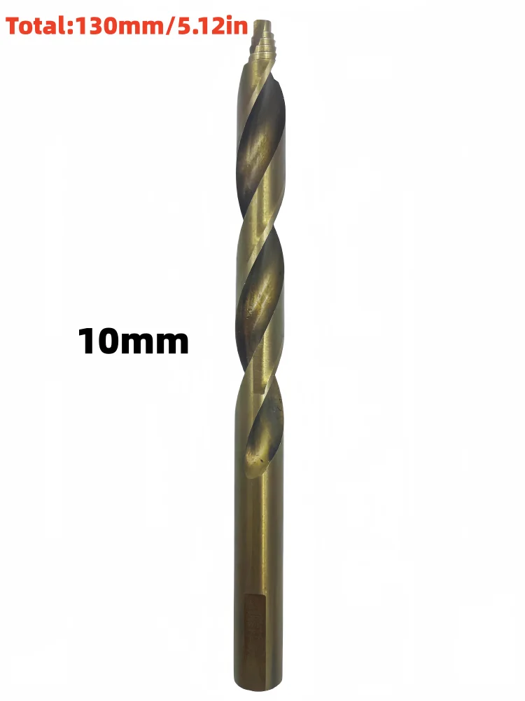 M35 HSS-Co Cobalt Step Twist Drill Bit 10mm Hex Shank Titanium Coated Drill Bit For Stainless Steel Metal Wood Drilling