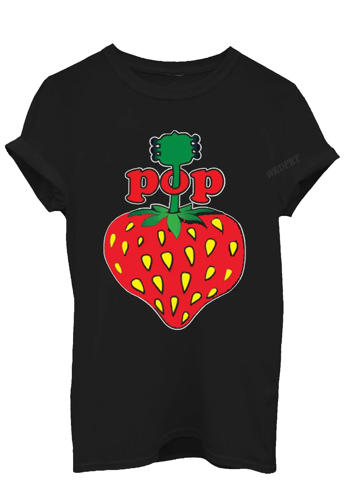 Camisetas con estampado de Fresas para hombre y mujer, ropa de calle Unisex con cuello redondo, de algodón, Harajuku