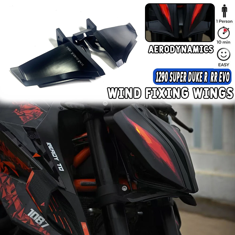 New For 1290 SUPER DUKE R  RR EVO Wing Fairing Downforce Naked Front Aerodynamic Spoiler Winglet Motorcycle