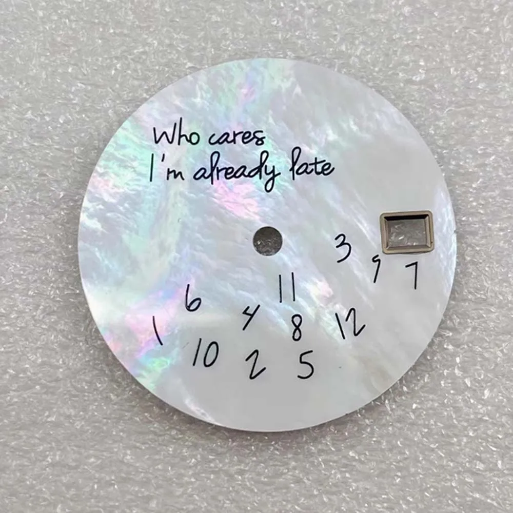 28.5mm Shell Watch Dial Fit for NH35 Movement English Numbers Modified Dial DIY Watch Face Accessirues