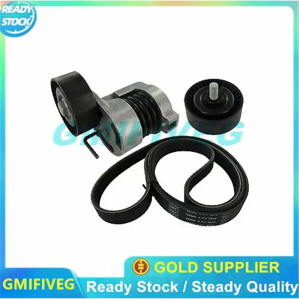 

Tensioner Idler Pulley Belt Kit For BMW E81 E87 116 118 120 E46 E90 316 318 320 N46 11287524267 11281440378 11287631810 6PK1870