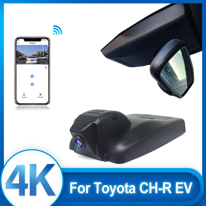 

4K HD 2160P Plug And Play Автомобильный видеорегистратор Wi-Fi DVR Dash Camera Dashcam Аксессуары для Toyota CH-R CHR EV 2021 2022 2023