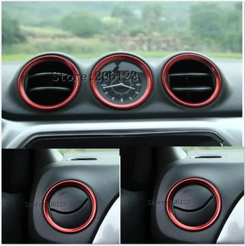 5pcs FOR Suzuki vitara 2016 2017 2018 air-conditioning outlet decoration ring COVER Car accessories interior refitting