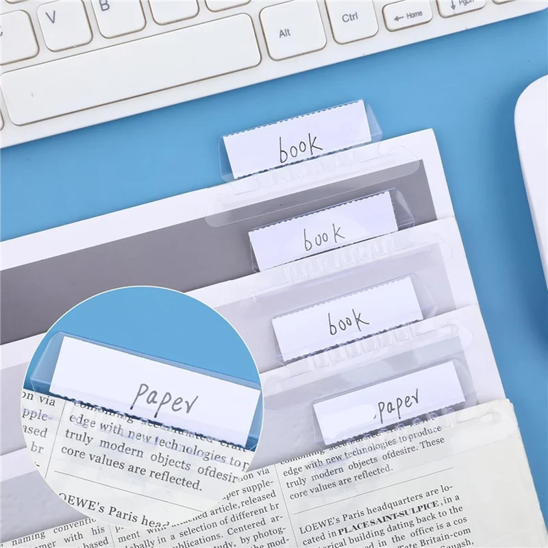 100 Buah Label Folder File Gantung dengan 50 Sisipan, 2 Inci untuk Menggantung Label Folder File Label File Gantung B