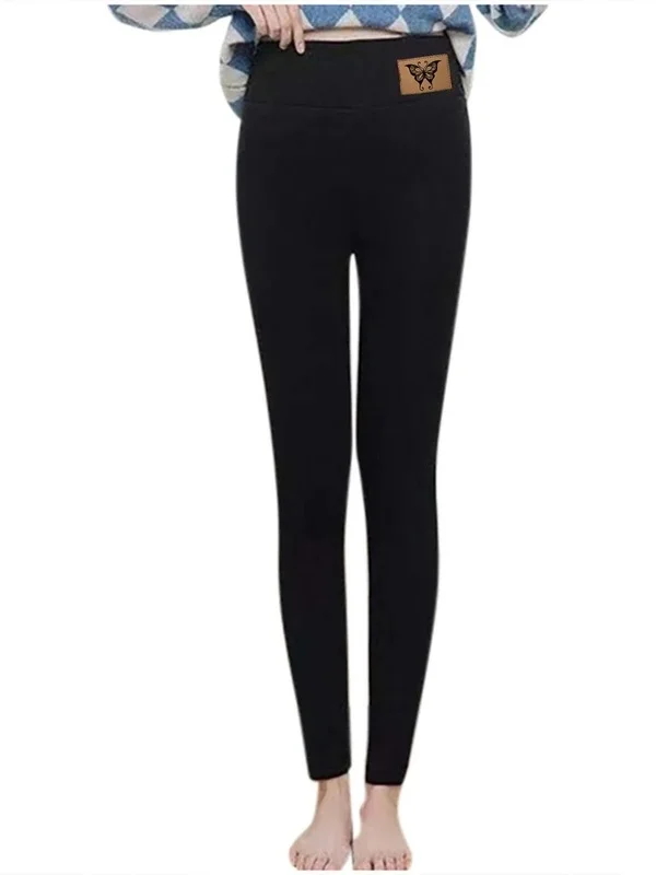 

Women's Winter High Waist Velvet Leggings Warm Comfortable Casual Pants Cleanfit Sle mid Low Waist PVC Material for Middle-...