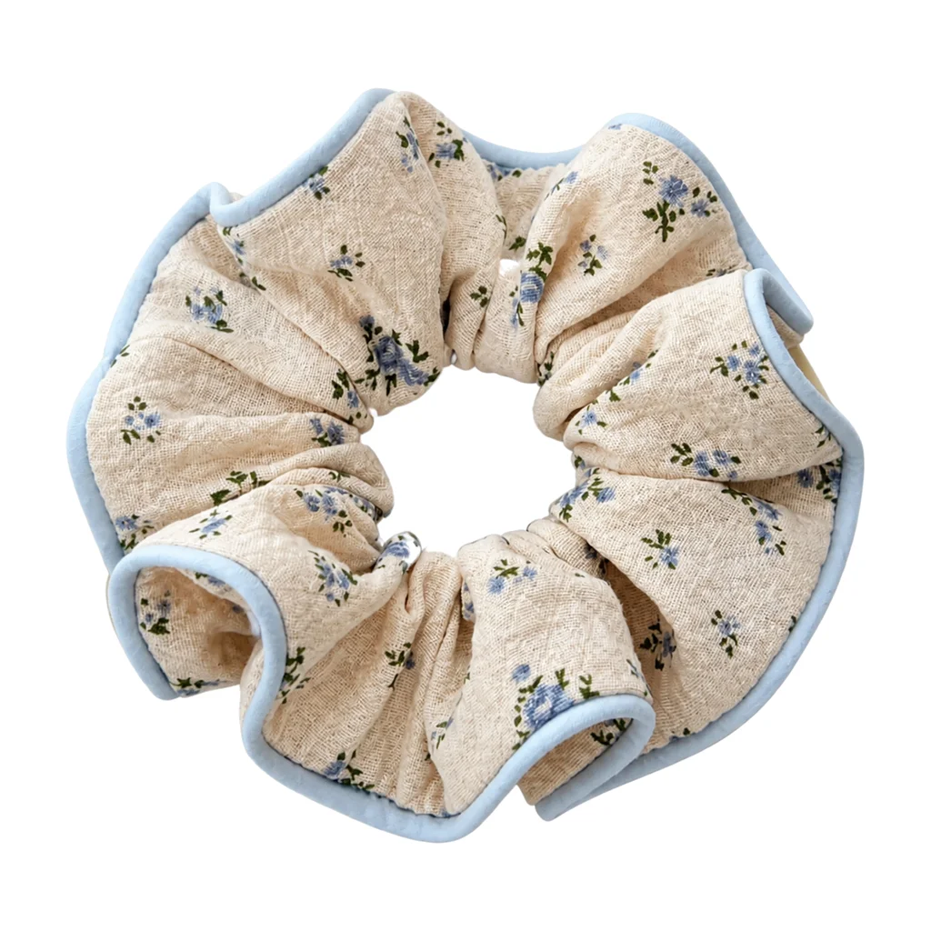 handmade-pattern-single-layer-scrunchie-handmade-elastic-hair-tie-for-ponytail-and-bun-soft-gathered-hair