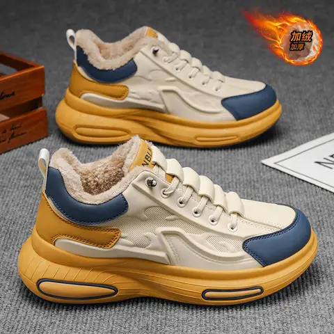 2025 invierno nueva moda moda correr deportes hombres zapatos casuales de moda