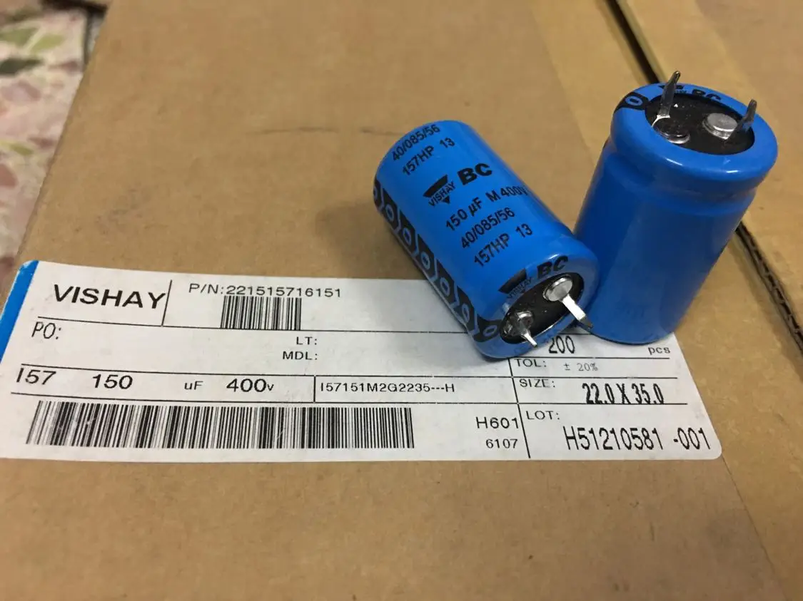 

2PCS/10PCS 400V150UF 150UF/400V VISHAY-BC-Netherlands BC 157 Series Electrolytic Capacitor 22*35mm free shipping
