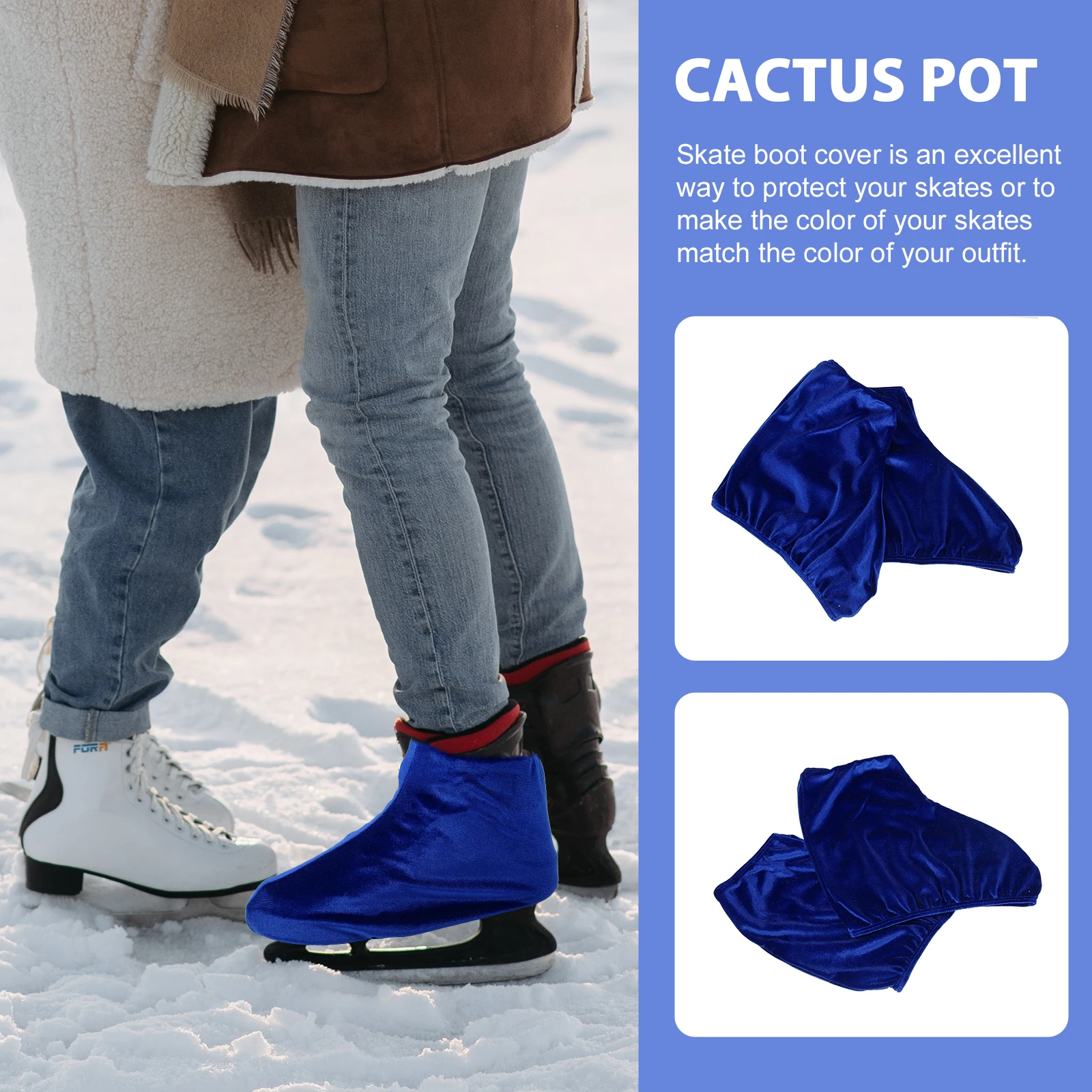 

Ice Skate Blade Covers Skating Boot Protectors Wear Resistant Portable Anti Dirty Covers for Hockey Figure Skates Accessory Gift
