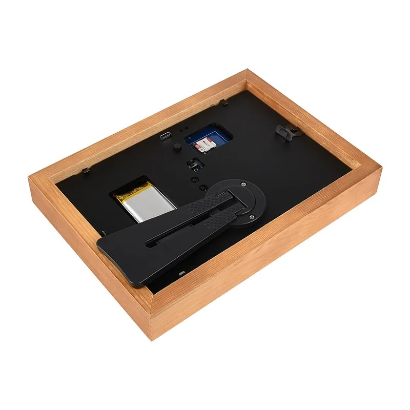 7.3inch ACeP 7-Color E-Paper with Solid Wood Photo Frame Ultra-long Standby 800 × 480 E-Ink Display Module for 3.3V/5V MCUs