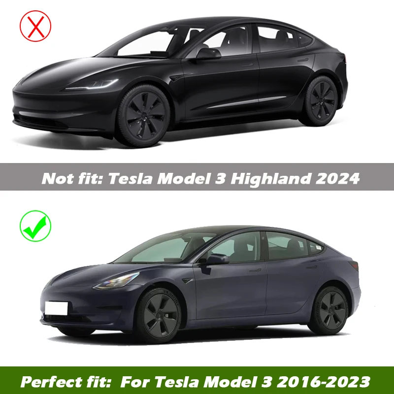 4PCS Radkappe für Tesla Modell 3 18 Zoll Ersatz Leistung Rad Abdeckung Kappe Automobil Vollrand Abdeckung Kits Auto teil 2018-2023 – Detail 5