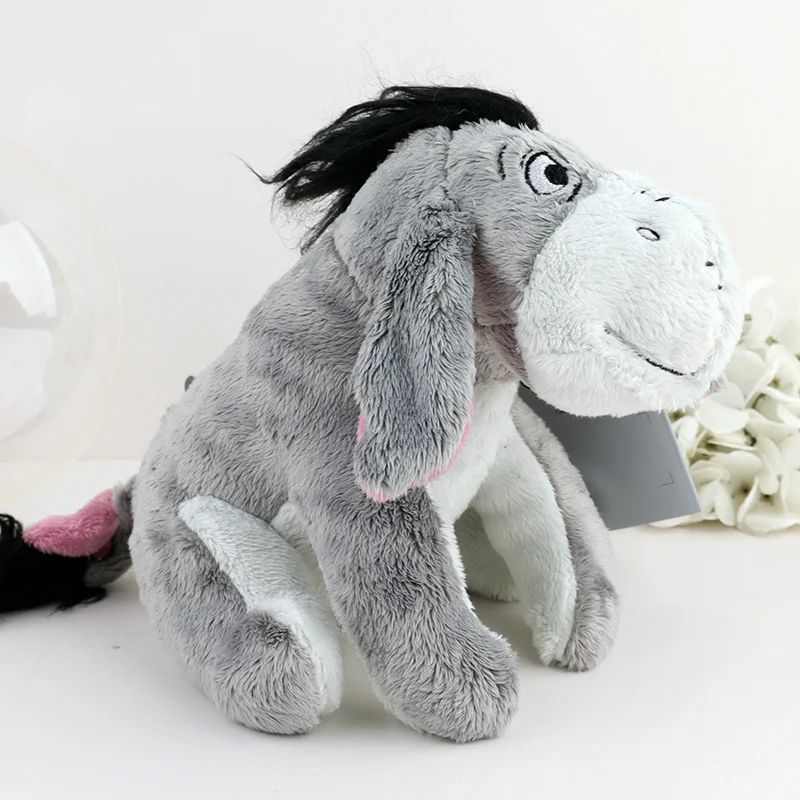 20cm Fluffy Eeyore Winnie The Pooh Soft Toy Small Original Plush Doll Gray Stuffed Animals Chibi Anime Room Decoration For Girls