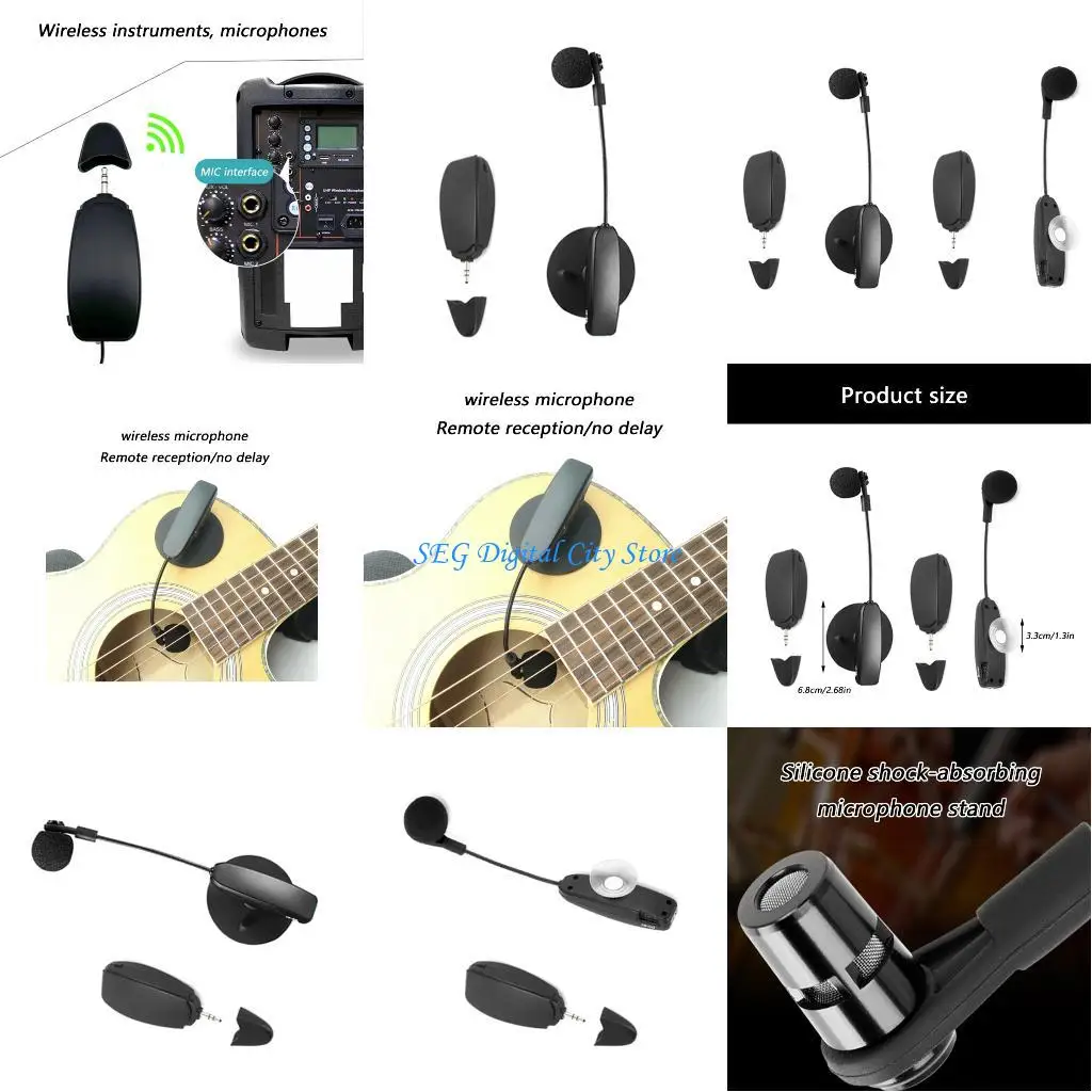 

U75B 2.4Ghz Wireless Instrument Mic Pickup Systems For Musical Instrument Clear Sound