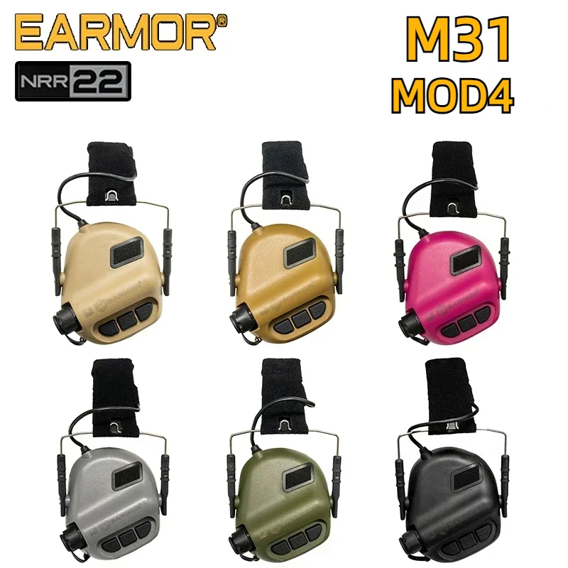 

EARMOR Tactical Headphones M31 MOD4 Military Noise Canceling Earmuffs Military Anti-Noisy Shooting Earphone NRR 22dB OPSMEN