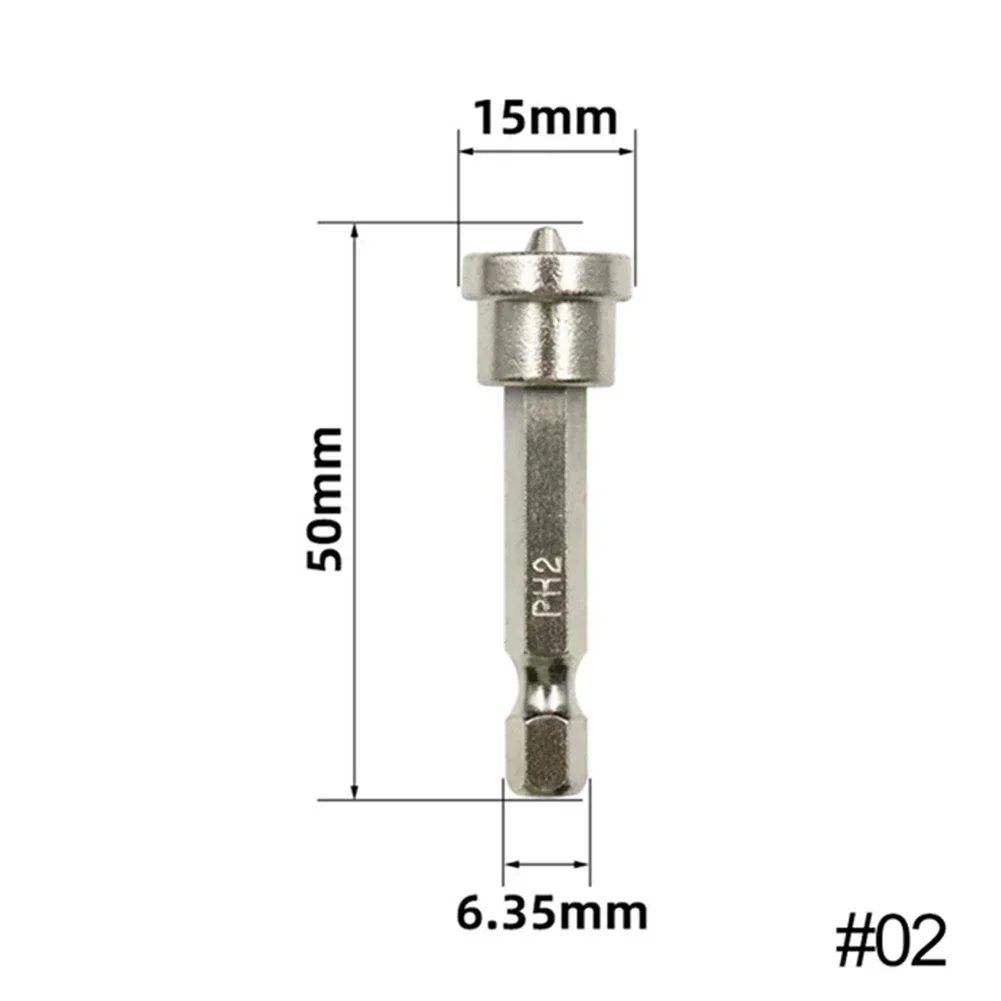 1pc 25/50mm PH2 Drywall Screwdriver Bits Short Depth Stop Plasterboard Stop Screws Hex Shank Woodworking Gypsum Board Locator