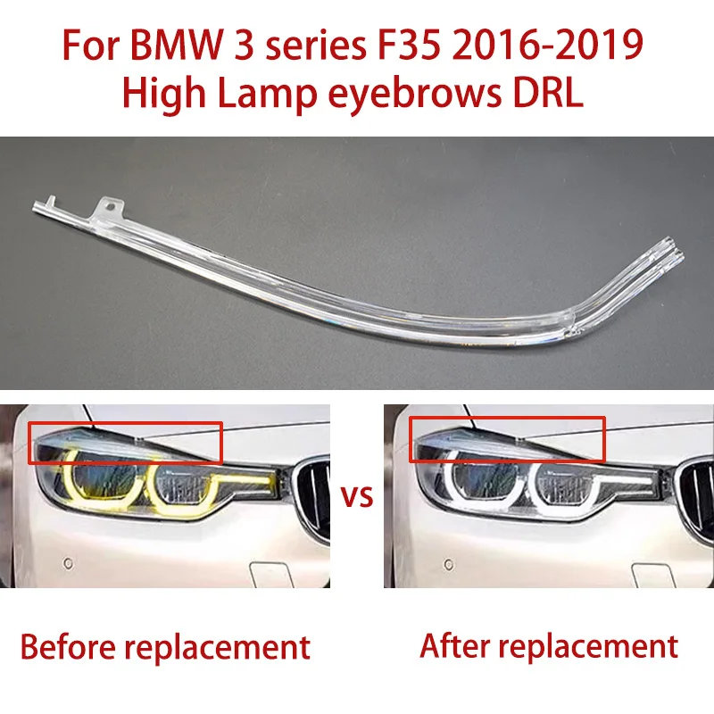 

Car headlight DRL Light Guide Tube Headlight Daytime Running Light Guide Angel Eye For BMW 3 series F35 Lamp eyebrows LED 16-19