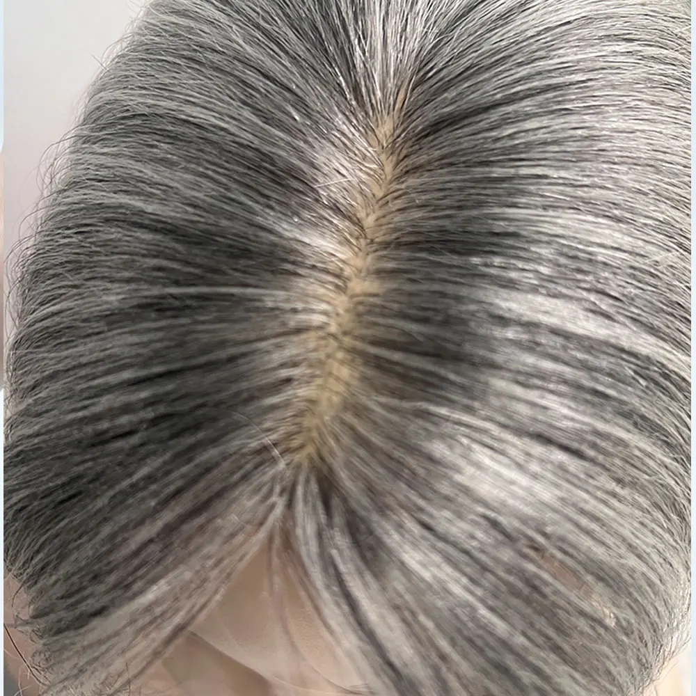 Machine Made Women's Hair Topper No Bangs 7cmx11cm Soft Straight Hair Texture 8-14 Inch Length Thin Hair Piece for Women popular - Detail 1