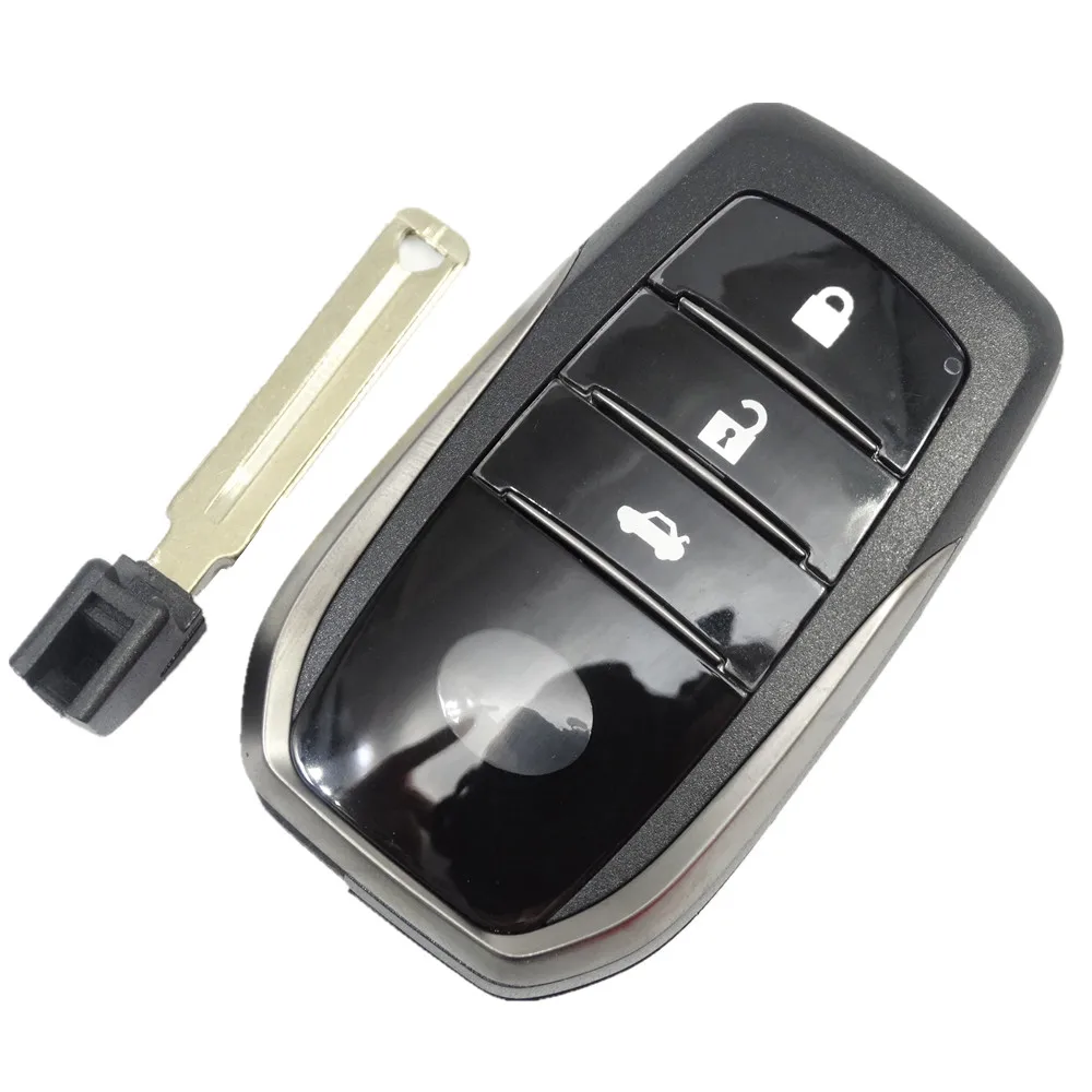 3 Buttons Remote Key Fob Shell Blank for Toyota Fortuner Prado Camry Highlander Crown Smart Keyless Case Auto Accsesories