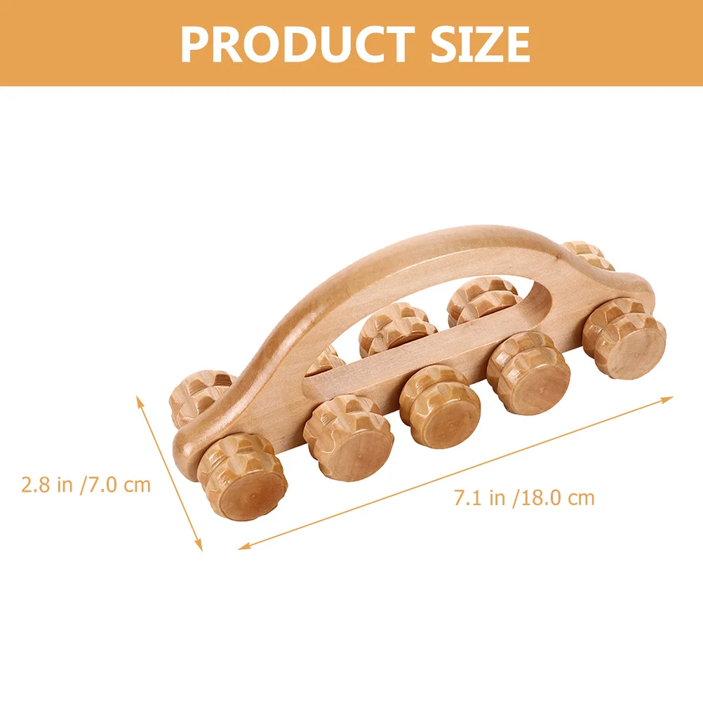

Wooden Massage Roller Handheld Muscle Relaxer Back Neck Legs Feet Pain Relief Ball Body Massager Portable Therapy Tool