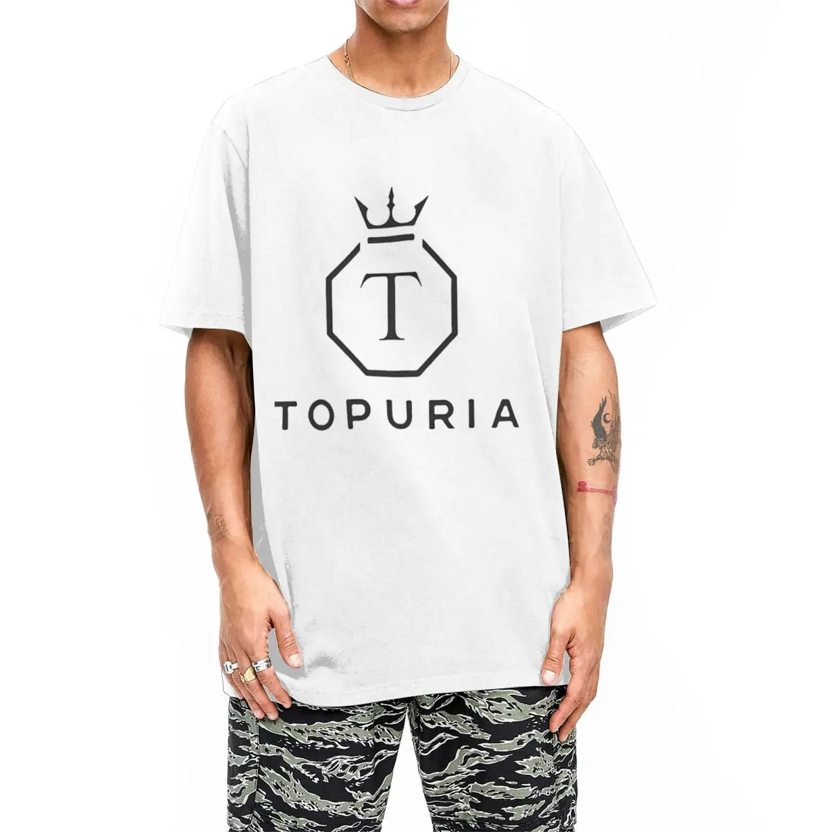 Men Women T-Shirt Vintage Ilia Topuria Vintage Cotton Tee Shirt Short Sleeve T Shirt Crewneck Clothes Printing