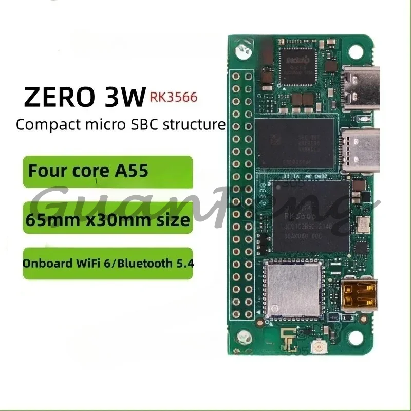 Development Board ZERO 3W RK3566 Quad Core CPU Single Board Motherboard WiFi6