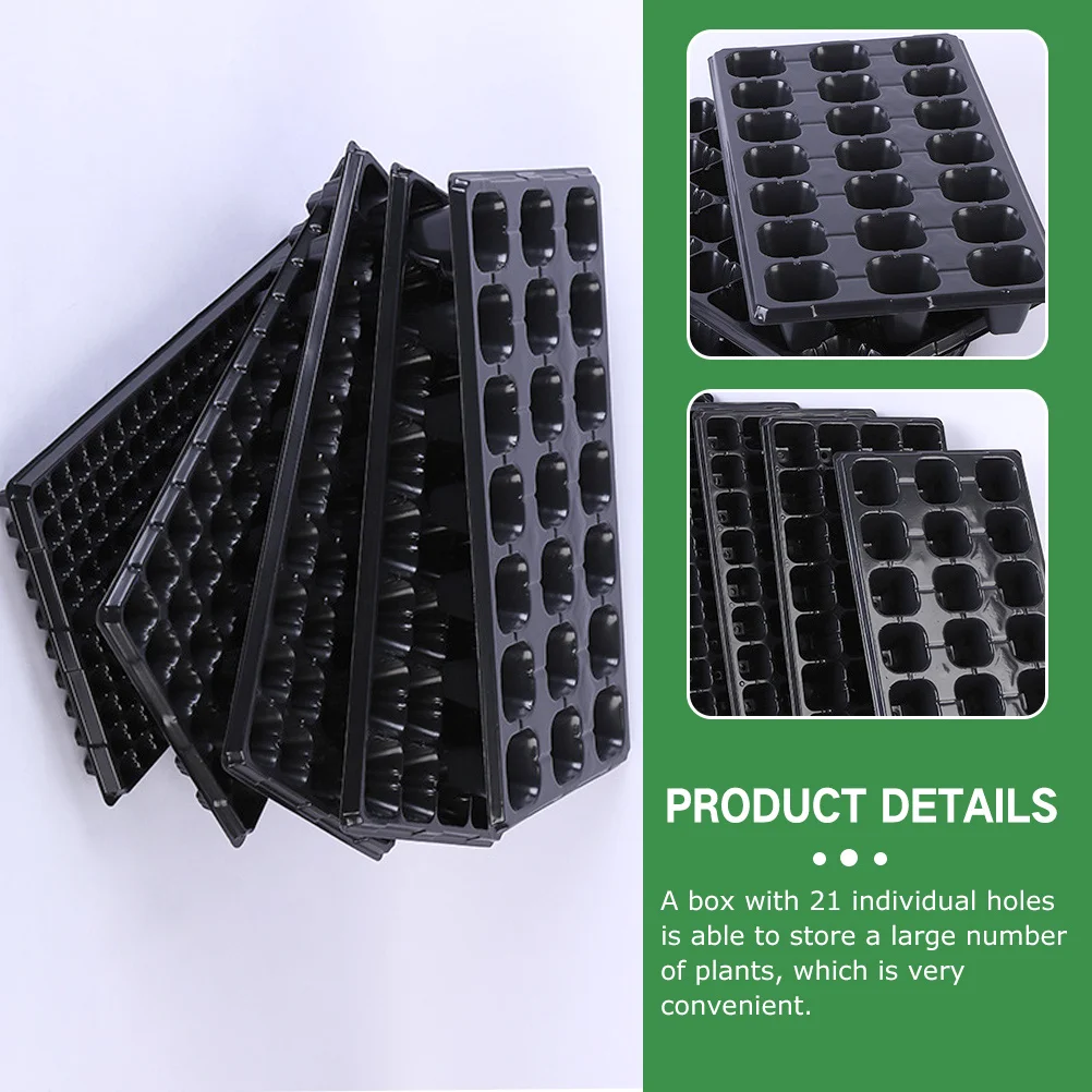 

10Pcs Germination Tray Plant Growing Tray with Multi-Hole Design Breathable Drought-Resistant Water-Saving Garden Nursery Pot