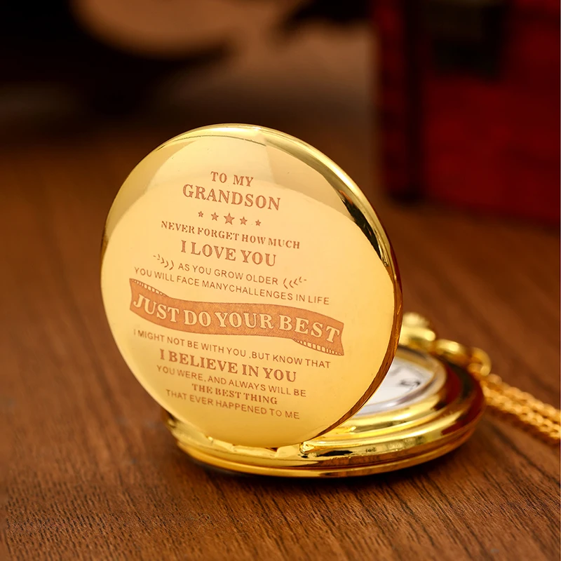 นาฬิกาควอตซ์ดีไซน์หรูหราพร้อมจี้ดีไซน์แบบพกพาสำหรับผู้ชายแฟชั่นเป็นของขวัญผู้ชายผู้หญิงดีที่สุด