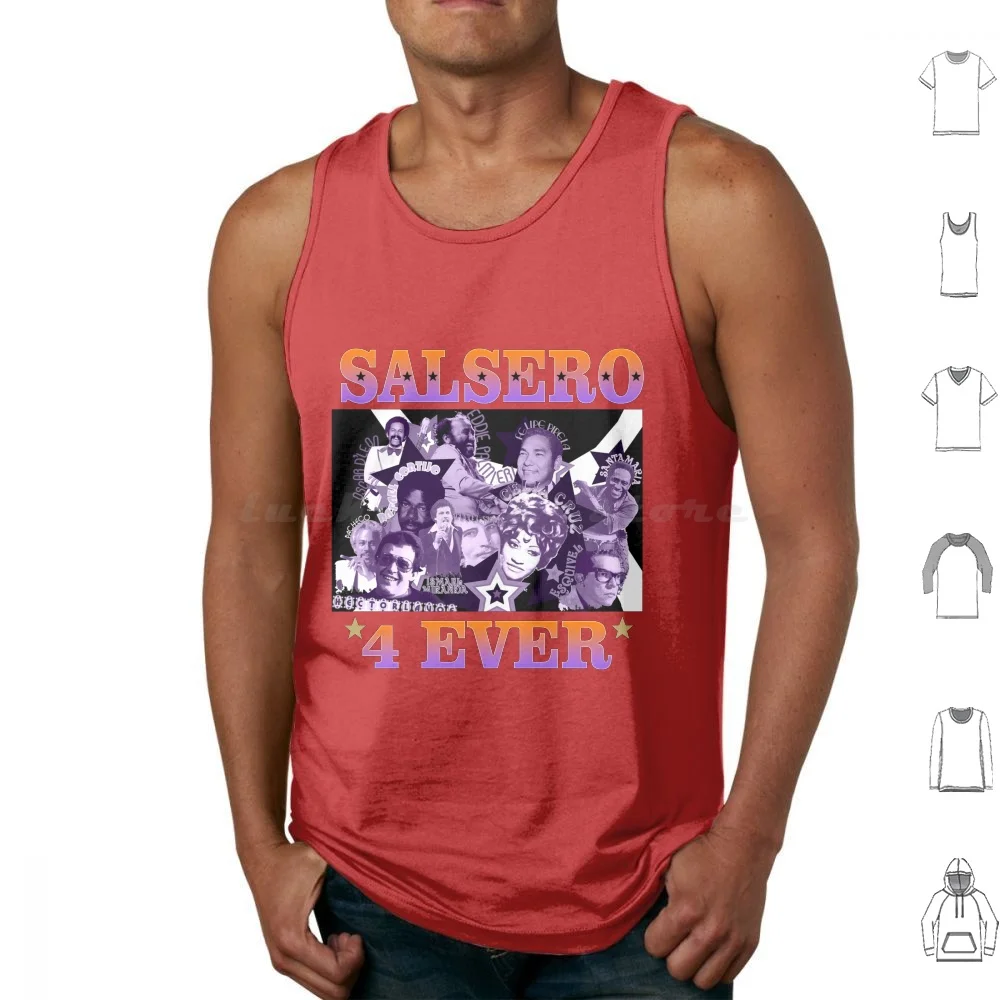 Salsero 4 Ever Salsa Fania Celia Cruz Tank Tops Print Cotton Salsa Cuban Puerto Rico Celia Cruz Lavoe Feliciano