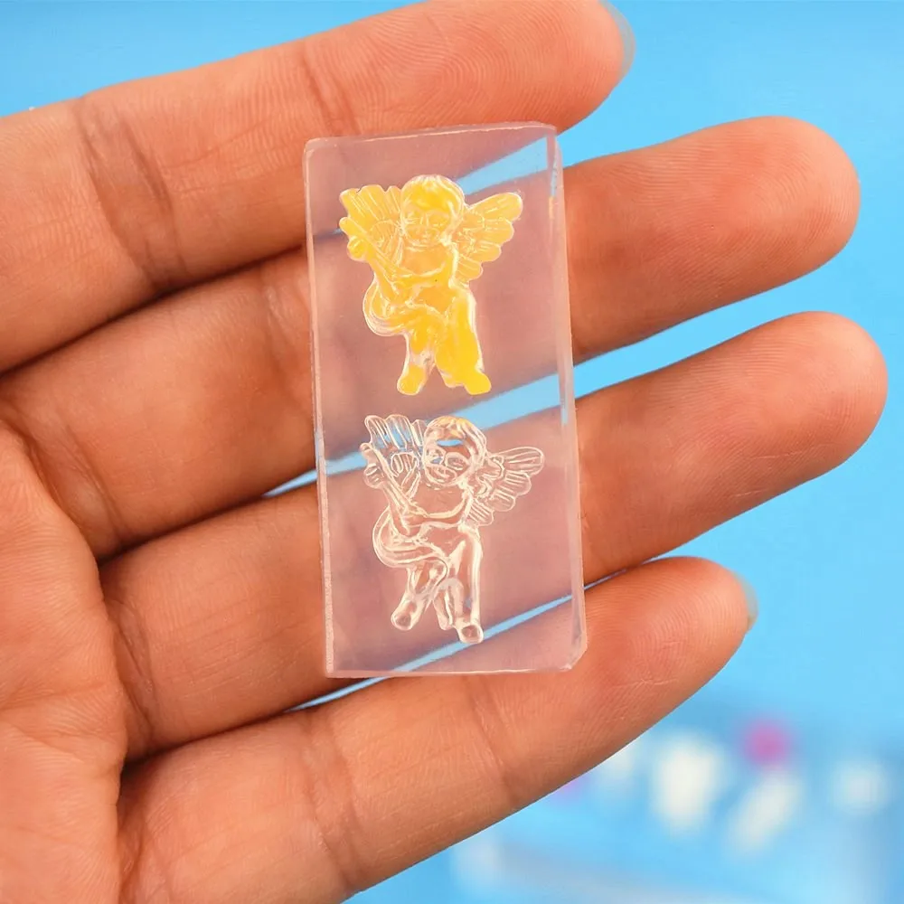 SNASAN 3D Angel Series Mold Nail Art Decorations Tiny Beads Silicone Mould DIY UV Epoxy Resin Earrings Silicone Mold