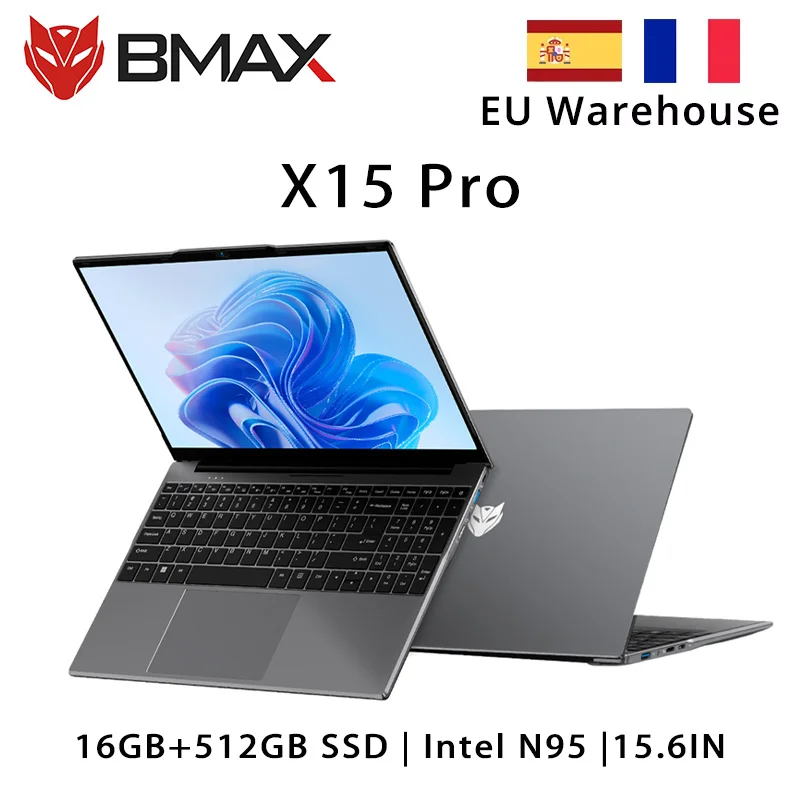 BMAX-Notebook Windows 11, 15.6 ", X15 Pro, 16GB de RAM, 512GB SSD, CPU Intel N95, Dual WiFi, USB, PC, DDR4, 1920*1080