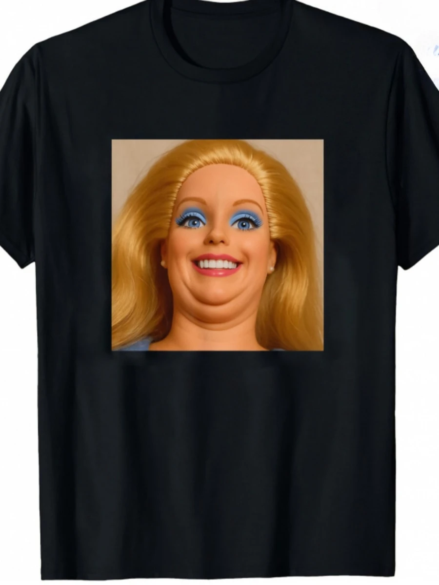Funny Shirt Featuring The Disgusted Face Meme Doll Babe Men's T Shirt Cotton Tee Women Summer Novelty Oversize Casual Humor Meme
