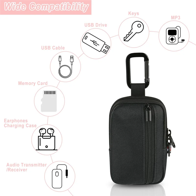 New-Txesign Portable Storage Bag Carrying Case For Airfly Audio Transmitter Receiver And Bluetooth Earbuds Charging Case