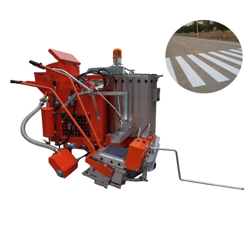Hand push hot melt machine, road marking marking equipment, community parking space machinery