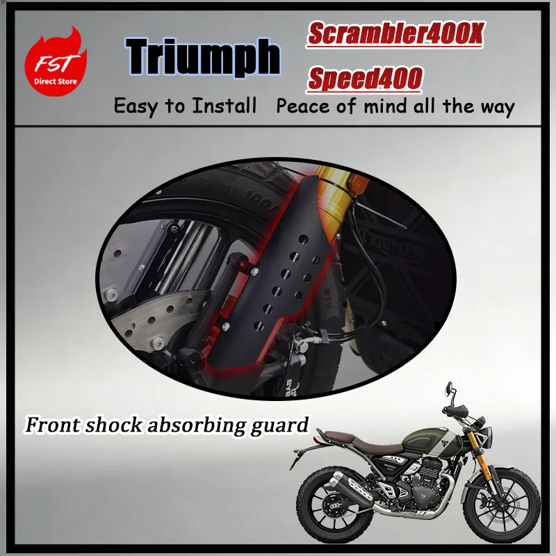

For Triumph Scrambler 400X Speed 400 Front Fork Shock Absorber Protector Guard Cover - Motorcycle Fork Slider Protective Shield