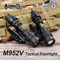 WADSN SF Surefir Metal M952V Tactical Flashlight M952 LED Strobe Scout Light QD M93 Base Mount 21mm Picatinny Rail Hunting Lamp