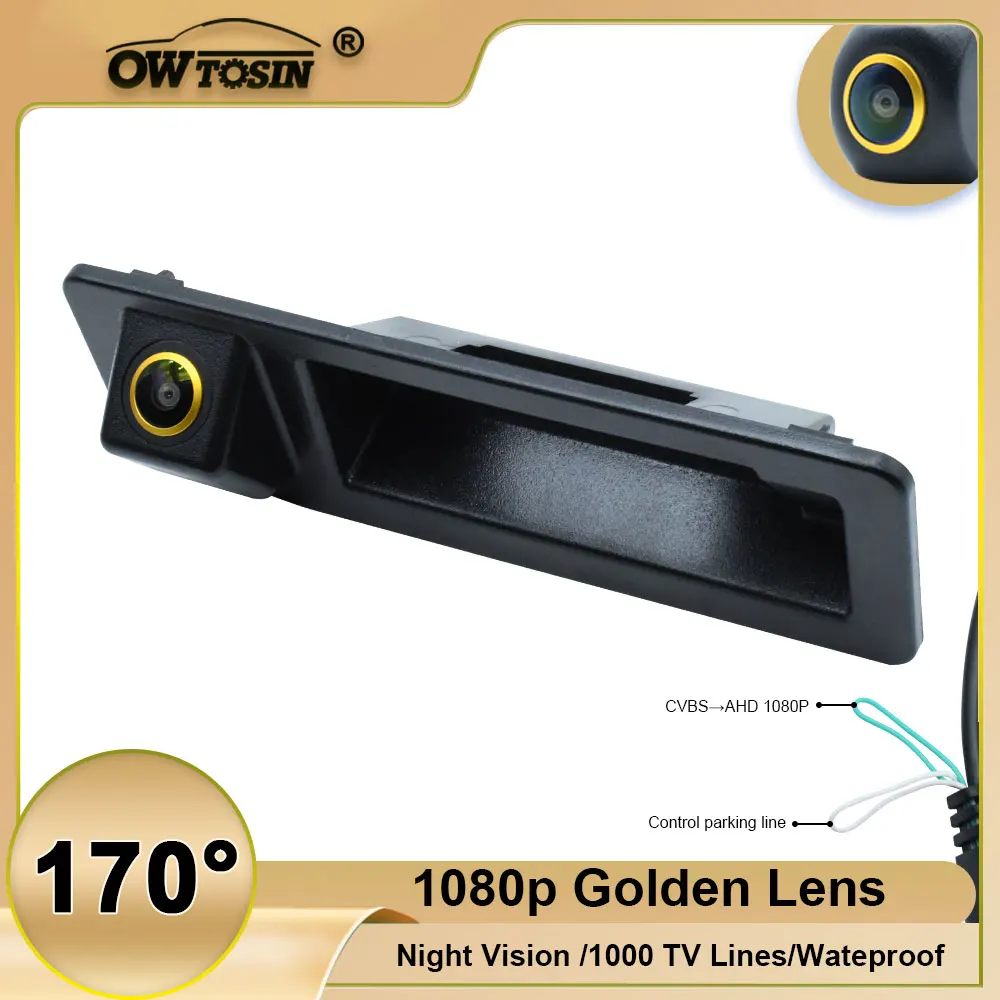 

Vehicle 170°AHD 1920*1080P Golden Lens Trunk Handle Rear View Camera For Buick GL8 2016 2017 2018 Reverse Backup Car Camera